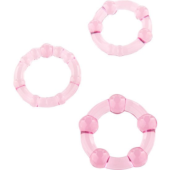 Seven Creations – Ensemble de Trois Anneaux pour Pénis Rose