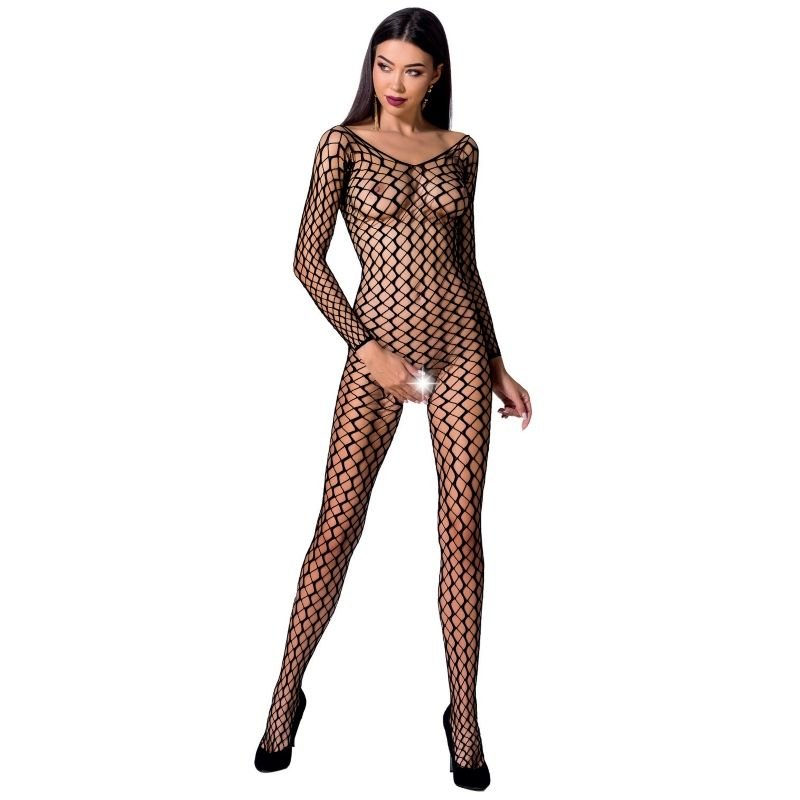 Passion – Bodystocking Femme Bs068 Noir Taille Unique
