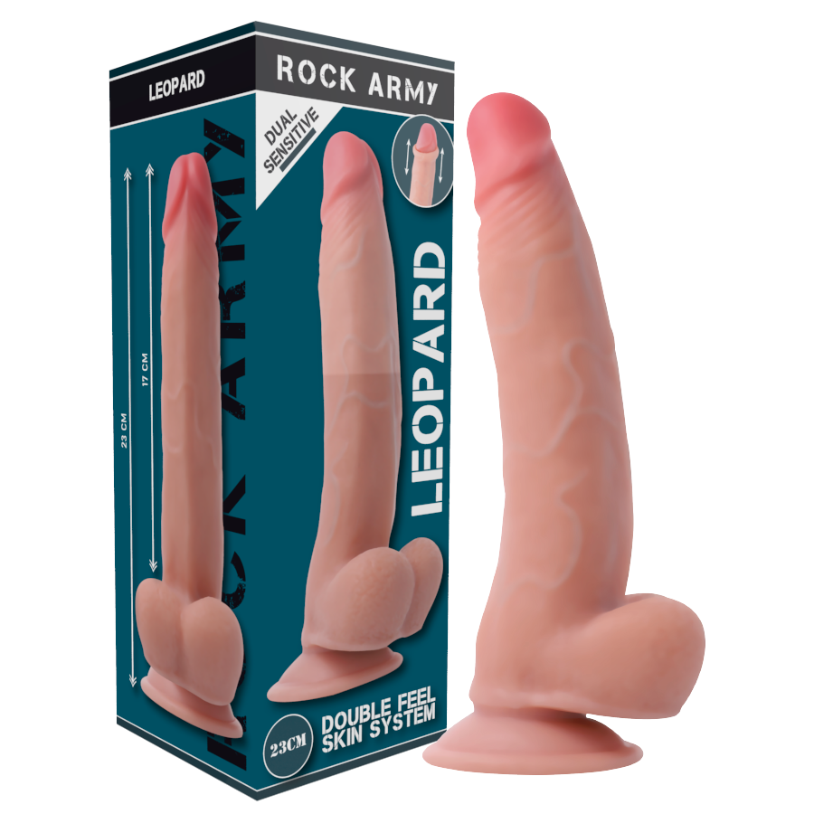 Rockarmy - Léopard à Double Densité 23cm - Ø 4.77cm - Gabychou - Godes ceinture