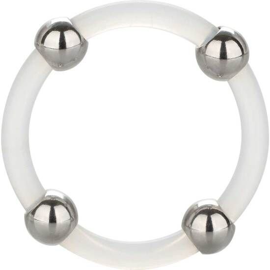 California Exotics – Bague en Silicone Perlée Acier L