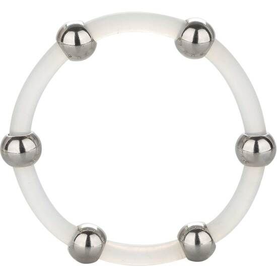 California Exotics – Bague Perlée en Silicone Acier XL