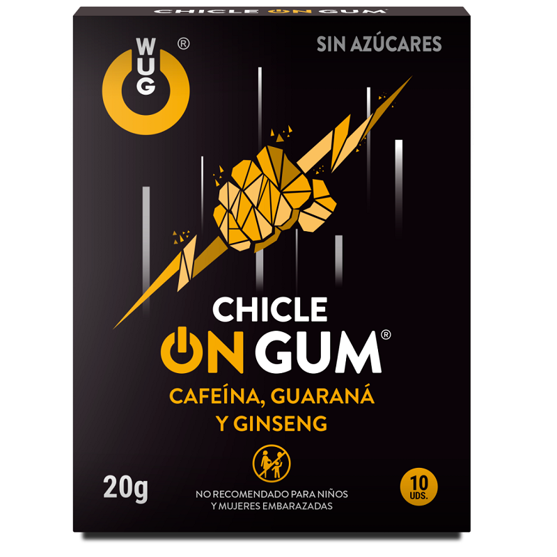 Wug Gum - Chewing-Gum à la Caféine, Ginseng et Guarana 10 Unités - Gabychou - Bien-être