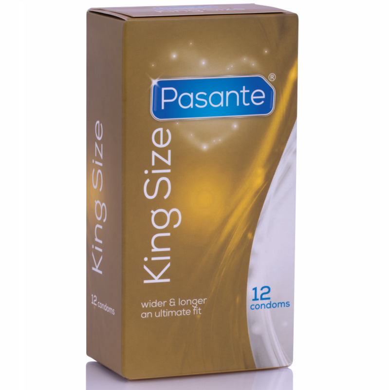 Pasante – Préservatifs King Taille Plus Large et Longue, 12 Unités