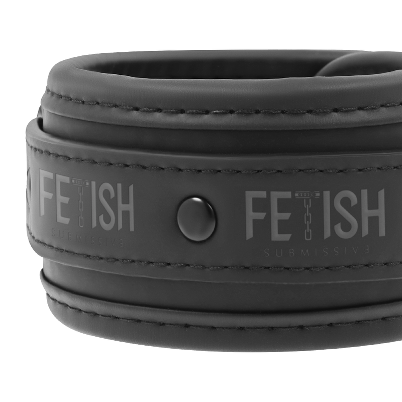 Fetish Submissive - Chevillères en Cuir Végétalien avec Doublure en Néoprène - Gabychou - Esclavage
