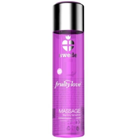 Swede – Huile de Massage Fruity Love Effet Réchauffant Framboise Rose et Rhubarbe 60ml