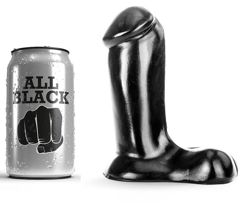 All Black – Gode Réaliste 14 Cm