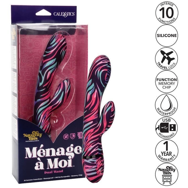 California Exotics - Ménage A Moi Vibrateur Double Baguette - Gabychou - Jouets pour femmes