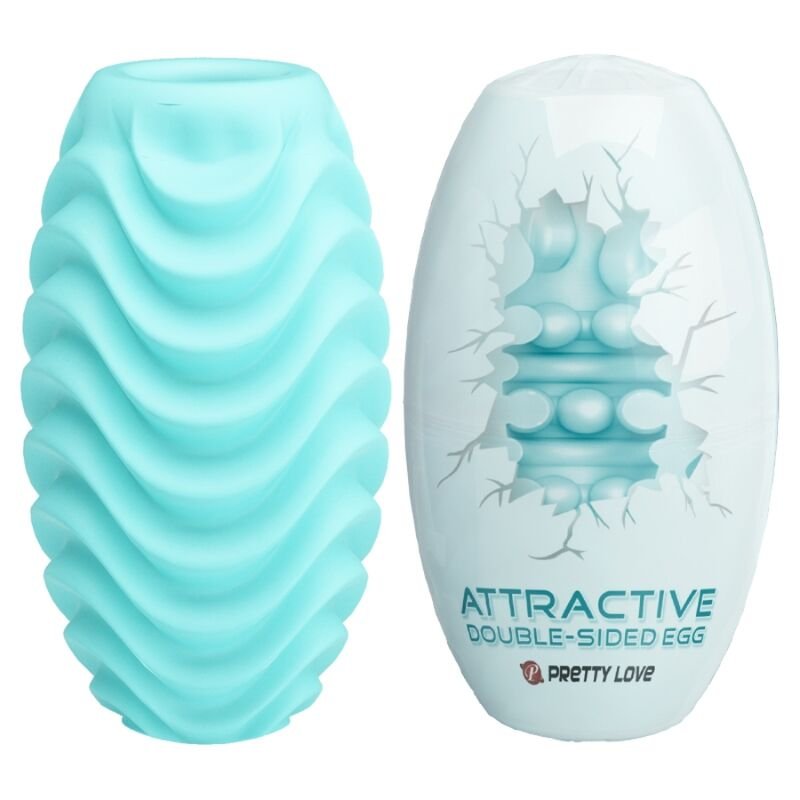Pretty Love – Oeuf Masturbateur Double Face Turquoise