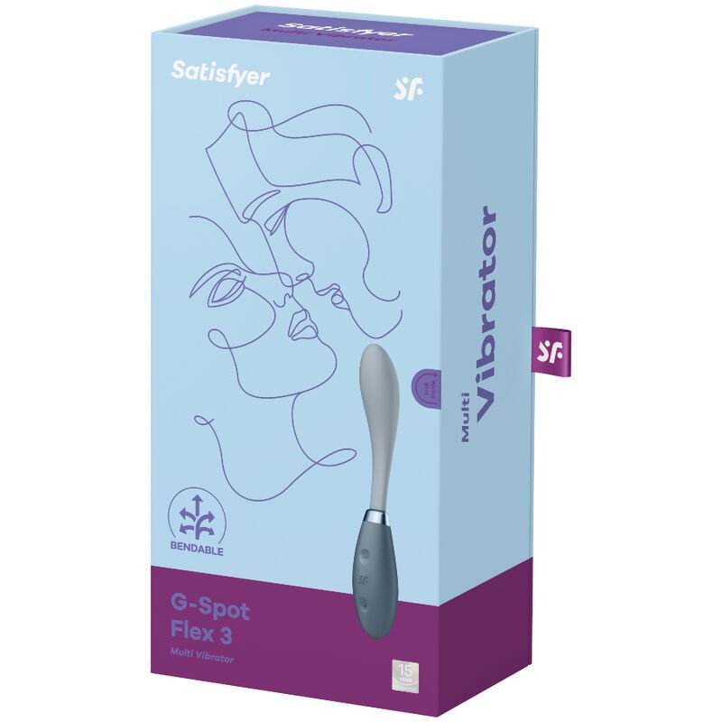 Satisfyer - Vibrateur Multi Point G Flex 3 Gris - Gabychou - Jouets pour femmes