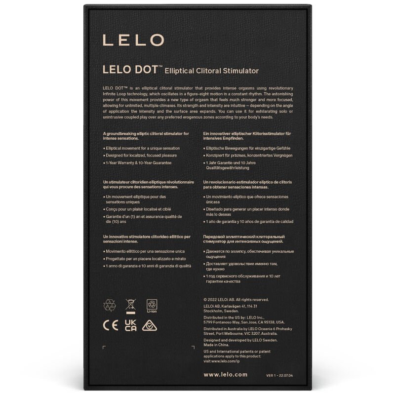 Lelo - Stimulateur de Clitoris Dot Aqua - Gabychou - Jouets pour femmes