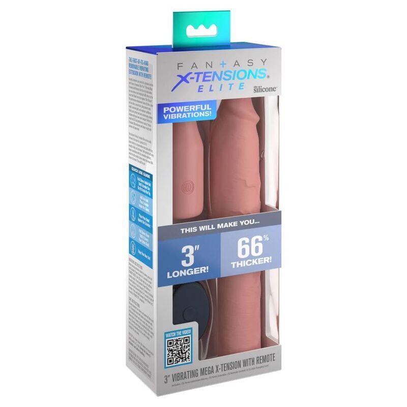 Fantasy X-Tensions - Manche Pipedreams 22,86 cm avec Plug Remote Skin 7,62 cm - Gabychou - Accessoires Pénis