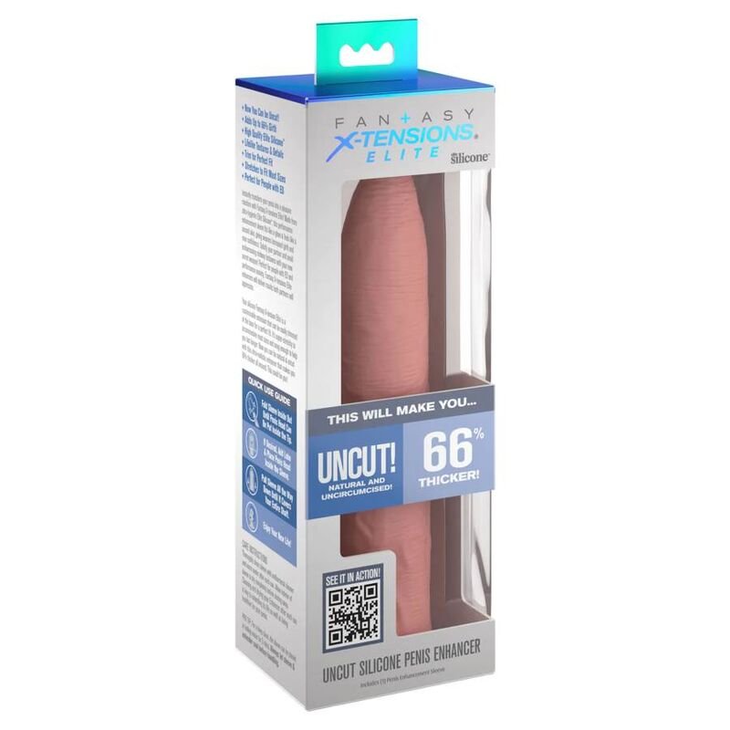Fantasy X-Tensions - Pipedreams Non Coupe Extension Manchon 17,78 Cm Peau - Gabychou - Accessoires Pénis