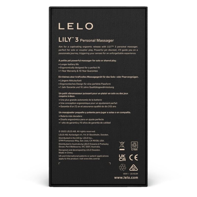 Lelo - Masseur Personnel Lily 3 Vert Polaire - Gabychou - Jouets pour femmes