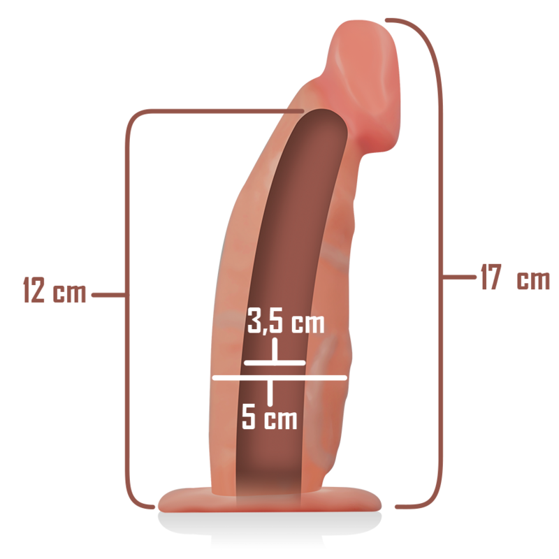 Intense - Harnais Creux avec Gode 18 x 3,5 cm - Gabychou - Accessoires Pénis