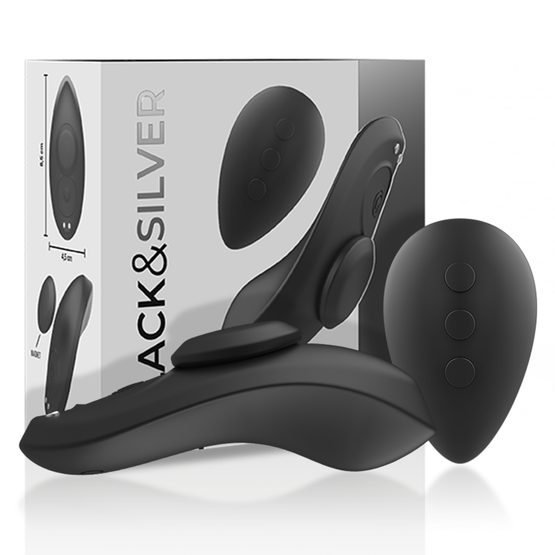 Blacksilver - Culotte Vibrante Rechargeable en Silicone Preston Noire - Gabychou - Anal
