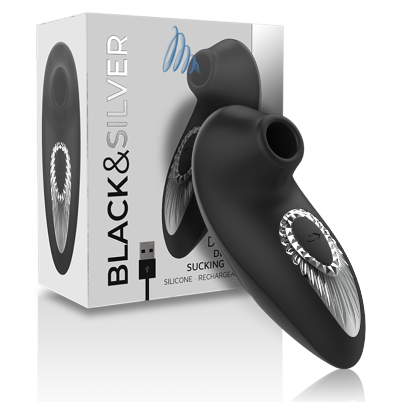Blacksilver - Vibromasseur à Succion Deluxe Drake en Silicone Rechargeable Noir - Gabychou - Jouets pour femmes