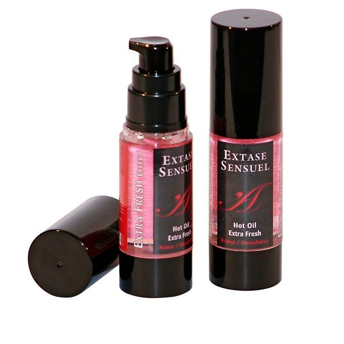 Extase Sensual - Huile de Massage Effet Fraise Extra Fraîche 30ml - Gabychou - Avec effet thermique