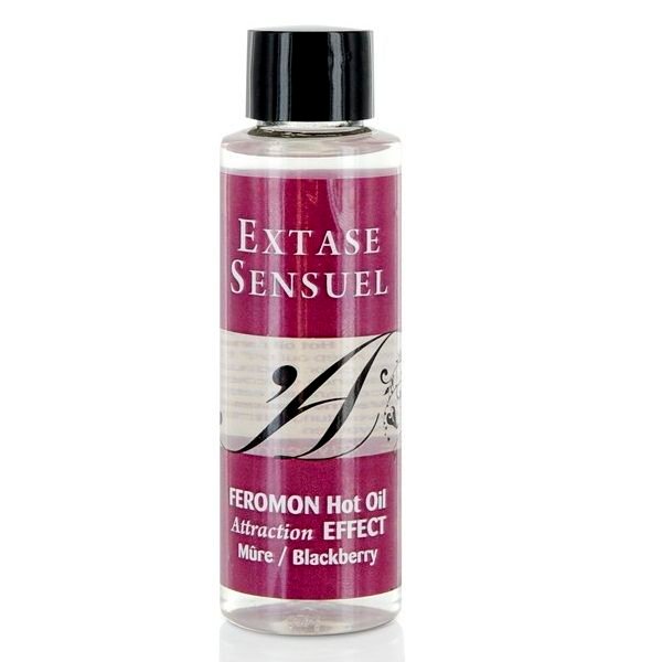 Extase Sensual - Huile de Massage Effet Chauffant aux Phéromones de Mûre 100ml - Gabychou - Avec effet thermique