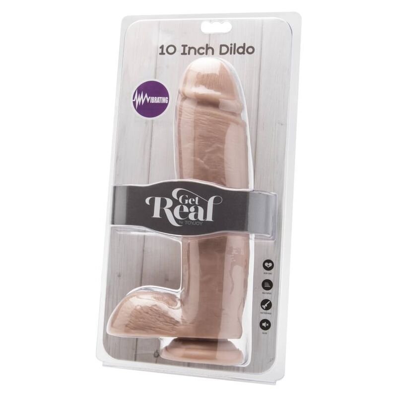 Get Real - Gode Vibrant avec Billes 25,5 cm Skin - Gabychou - Vibrateurs