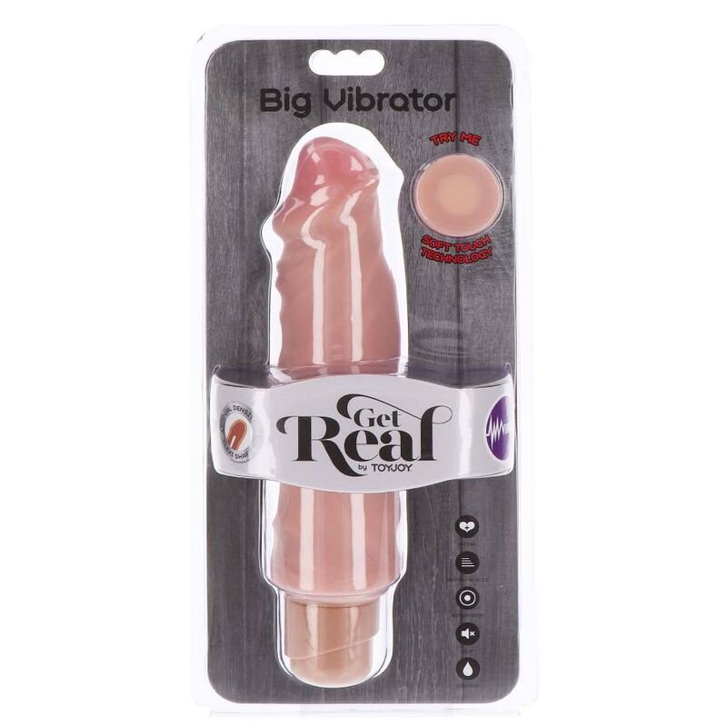 Get Real - Grand Vibrateur Double Densité Peau 20,5cm - Gabychou - Vibrateurs