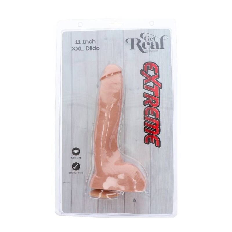 Get Real - Gode Extreme XXL 28 cm Peau - Gabychou - Godes sans vibration
