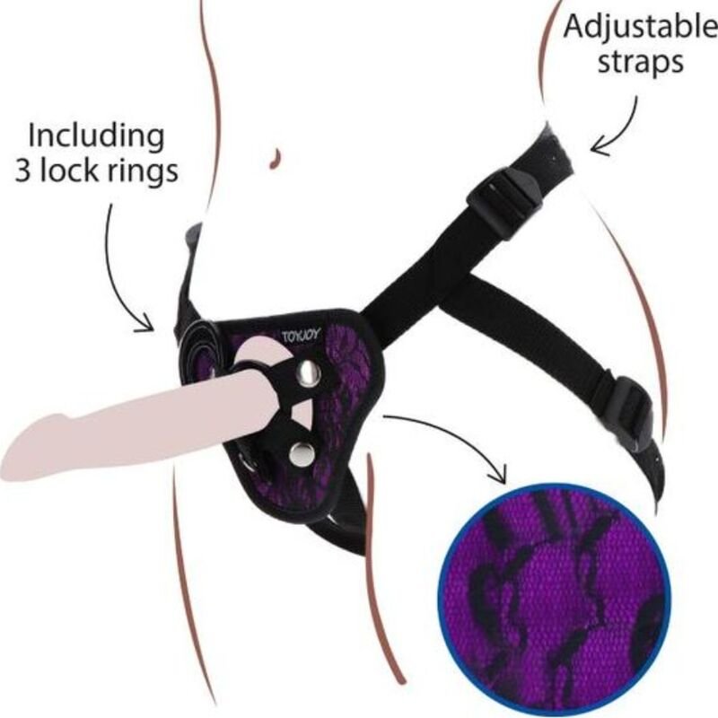 Get Real - Harnais en Dentelle Violet Strap-on - Gabychou - Harnais