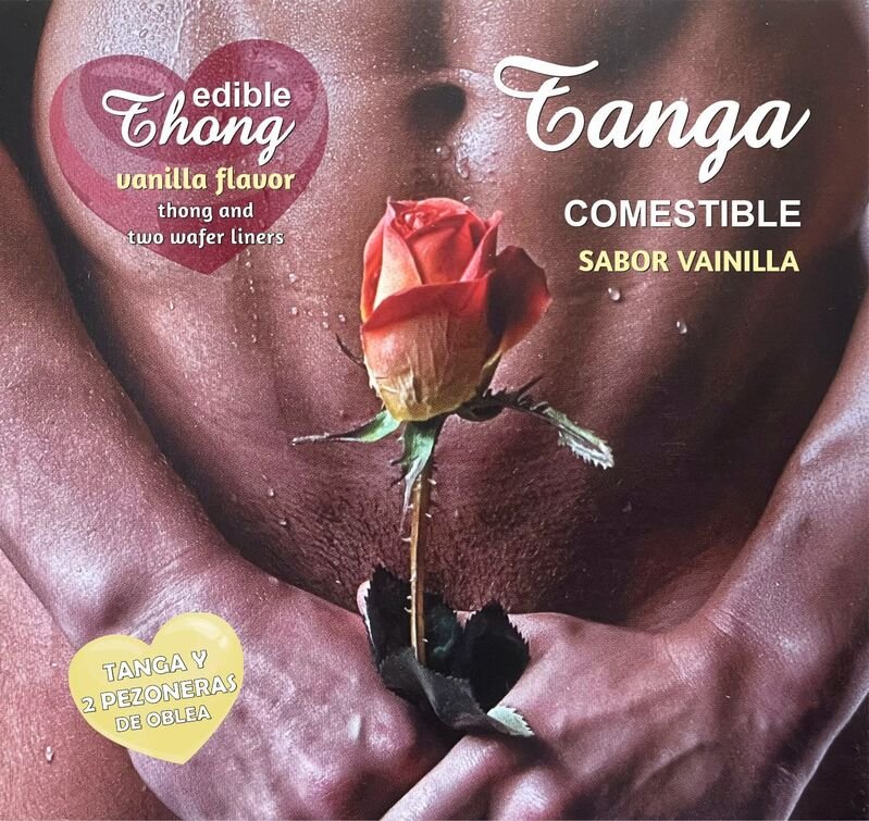 Hotflowers – String Homme avec 2 Nipple Azyme Vanille