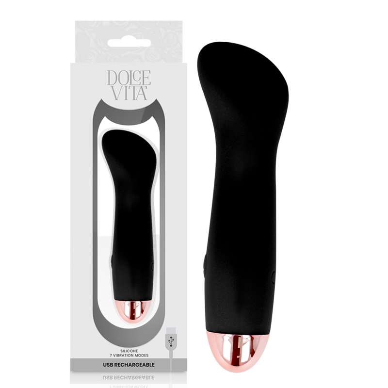Dolce Vita - Vibrateur Rechargeable One Noir 7 Vitesses - Gabychou - Jouets pour femmes