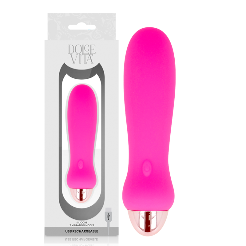 Dolce Vita – Vibrateur Rechargeable Rose 7 Vitesses Cinq