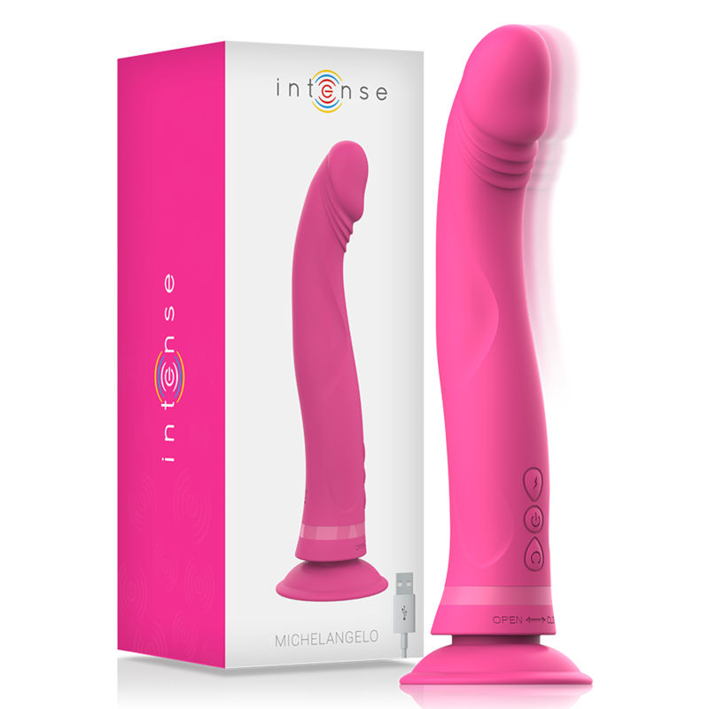 Intense - Gode Vibrateur en Silicone Rose Michelangelo - Gabychou - Godes sans vibration