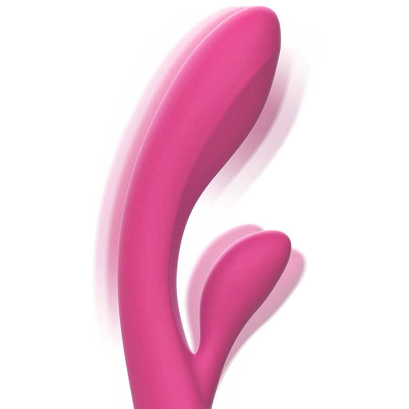 Intense - Vibrateur Rabbit Luigi en Silicone Liquide Rose - Gabychou - Jouets pour femmes