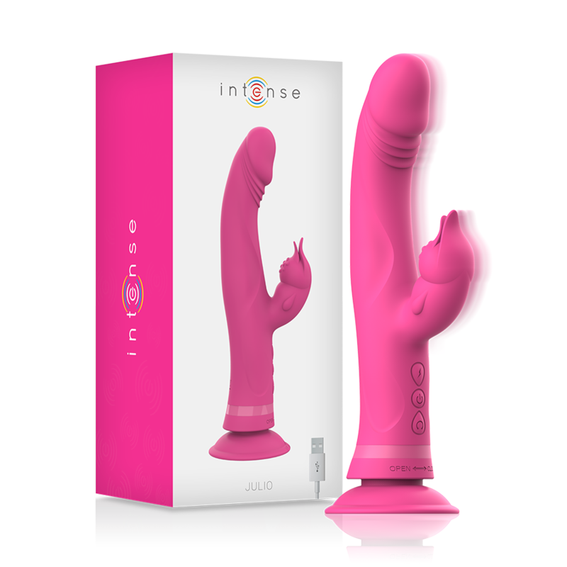 Intense – Vibrateur Julio Rabbit en Silicone Rose
