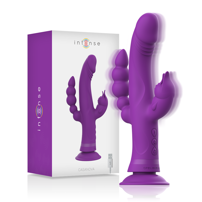 Intense – Vibrateur Silicone Casanova Rabbit Triple Moteur Violet