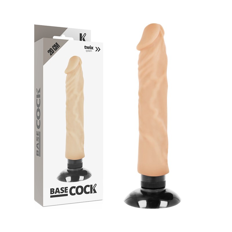 Basecock – Vibrateur Réaliste Naturel 2 en 1 de 20 Cm