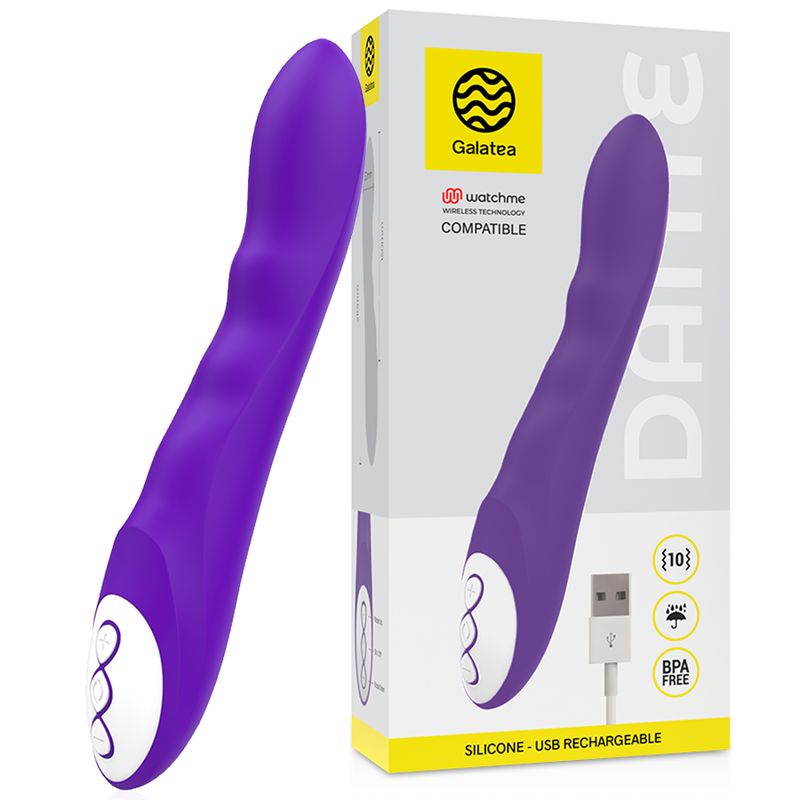 Galatea - Vibrateur Dante Lilas Compatible avec la Technologie Sans Fil Watchme - Gabychou - Jouets pour femmes