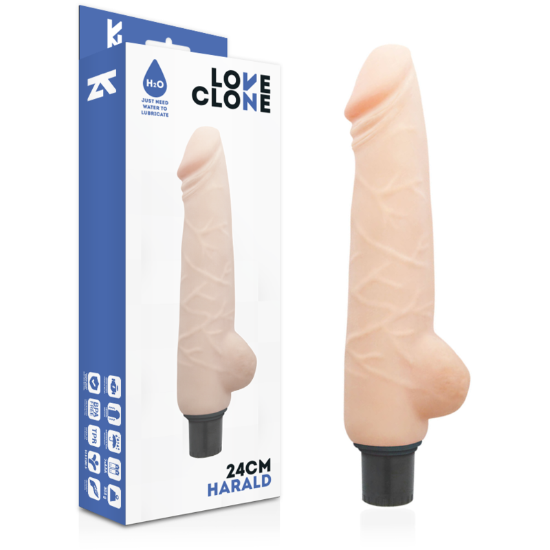 Loveclone – Vibrateur Autolubrifiant Harald 24cm – 4cm