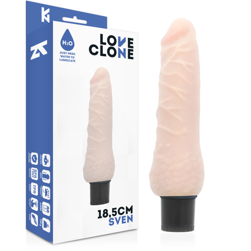 Loveclone - Vibrateur Autolubrifiant Sven 18.5cm - 3.3cm - Gabychou - Vibrateurs
