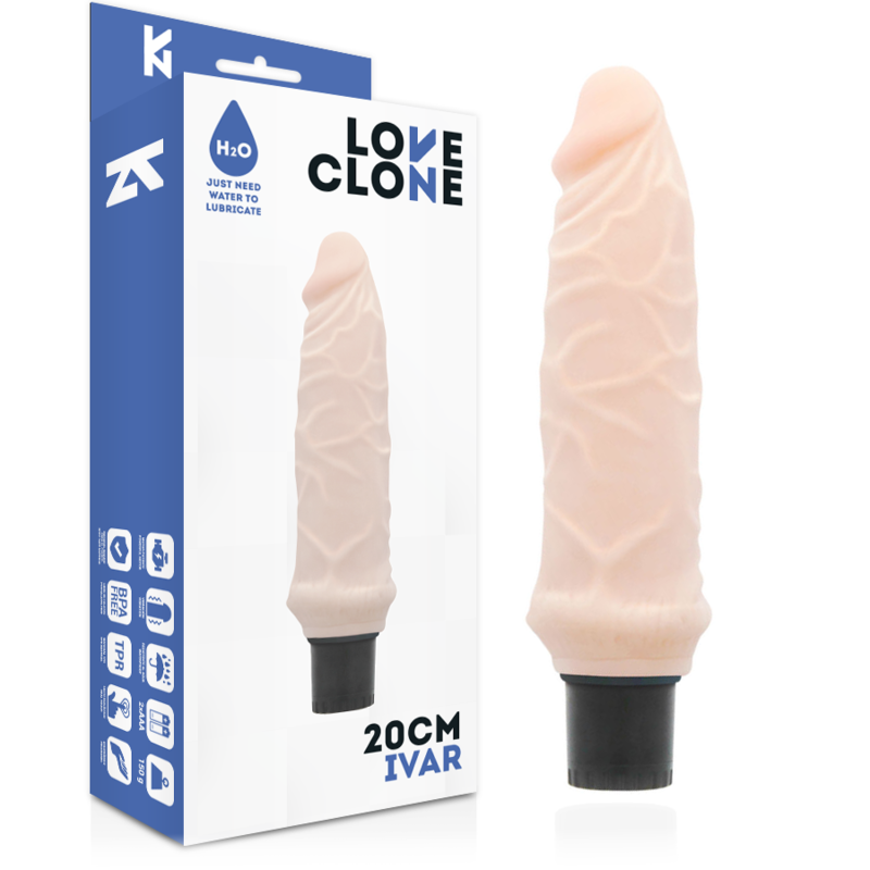 Loveclone - Vibrateur Autolubrifiant Ivar 20 cm - 3.7 cm - Gabychou - Vibrateurs