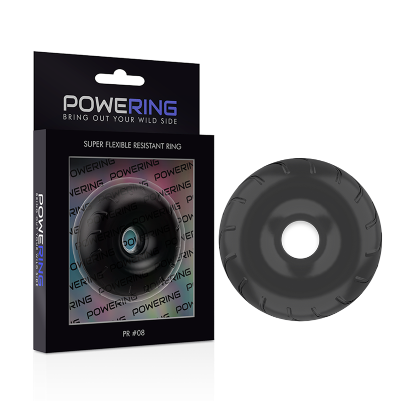 Powering - Anneau Pénis Super Flexible et Résistant 5cm PR08 Noir - Gabychou - Accessoires Pénis