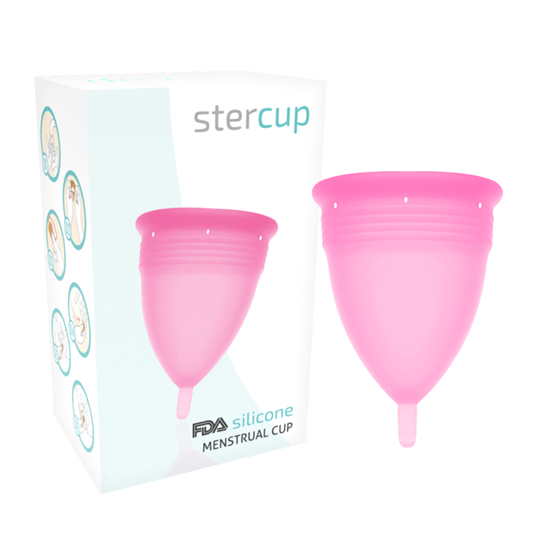 Stercup – Coupe Menstruelle en Silicone Taille L Rose