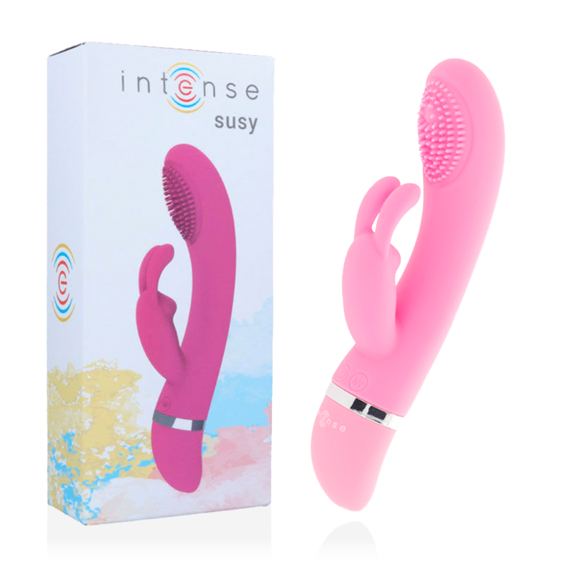 Intense - Vibrateur Oscillant Susy en Silicone Lapin Rose - Gabychou - Jouets pour femmes