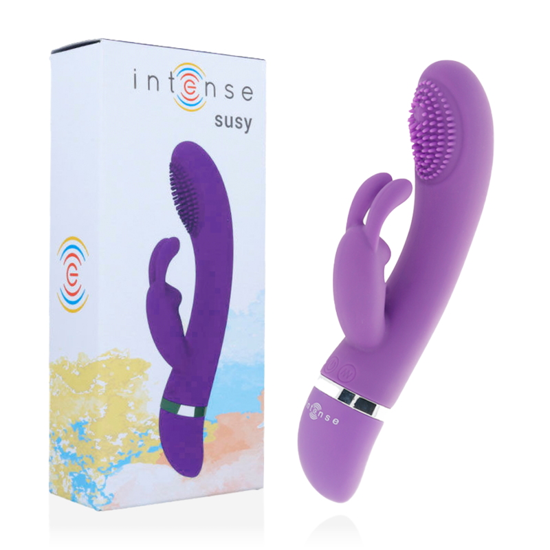 Intense - Vibrateur Oscillant Susy en Silicone Rabbit Lilas - Gabychou - Vibrateurs