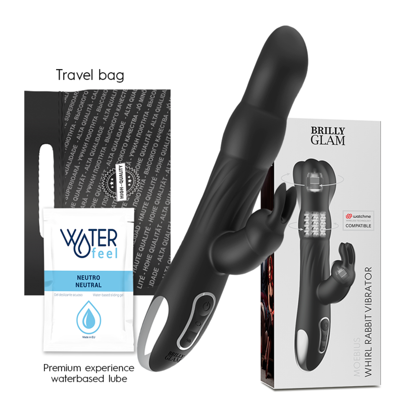 Brilly Glam – Vibrateur et Rotateur Moebius Rabbit Compatible avec la Technologie Sans Fil Watchme