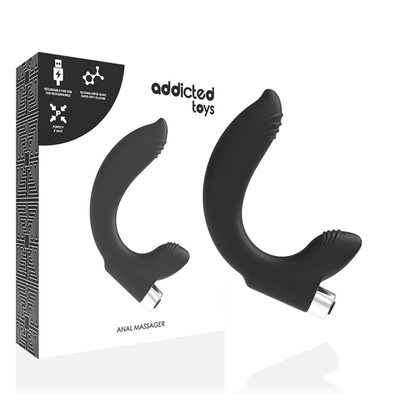 Addicted Toys – Vibrateur Prostatique Rechargeable Modèle 7 Noir