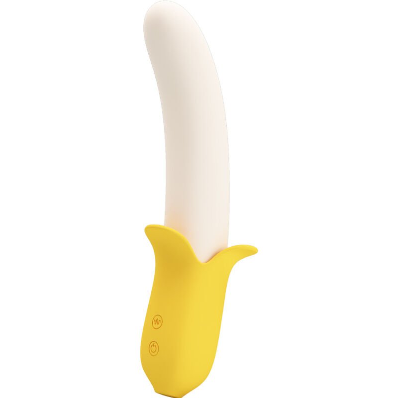 Pretty Love - Super Power Banana Geek 7 Vibrations Updown en Silicone Noir - Gabychou - Nouveautes