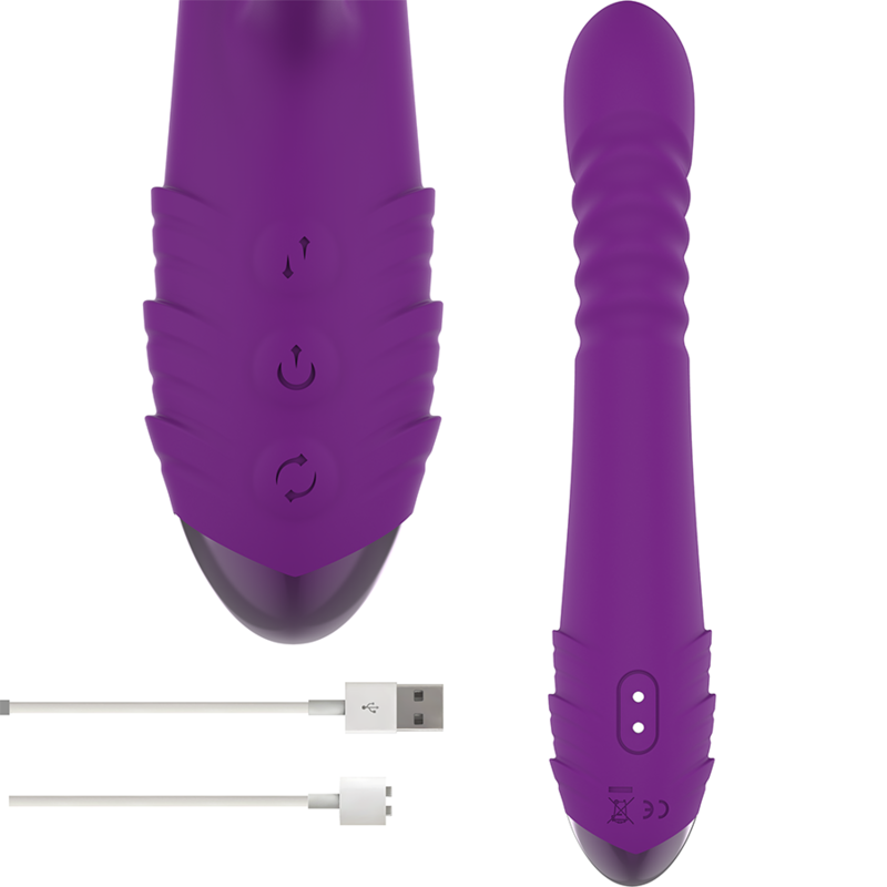 Intense - Vibrateur Rechargeable Multifonction Iggy Up Down avec Stimulateur Clitoridien Violet - Gabychou - Jouets pour femmes
