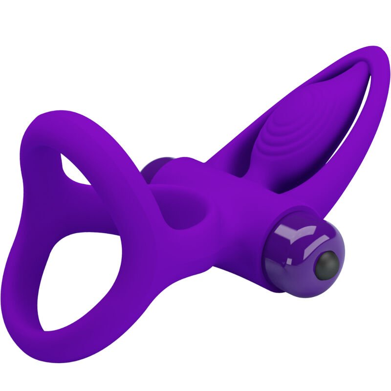 Pretty Love - Anneau Vibrateur Silicone Violette 10 Vibrations - Gabychou - Accessoires Pénis