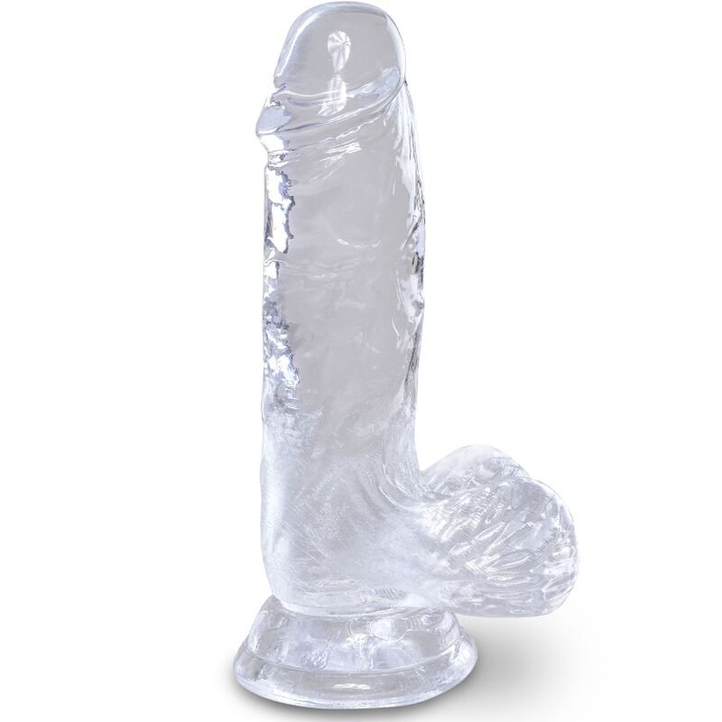 King Cock - Pénis Réaliste Transparent avec Boules 10.1 cm - Gabychou - Godes ceinture