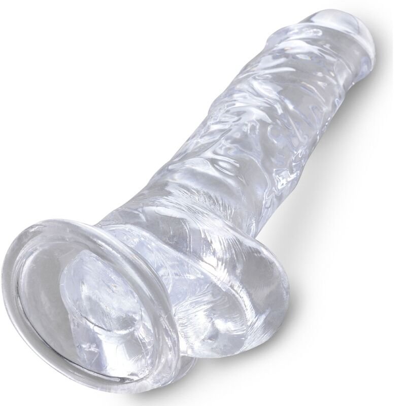 King Cock - Pénis Réaliste Transparent avec Boules 16.5 Cm - Gabychou - Godes ceinture