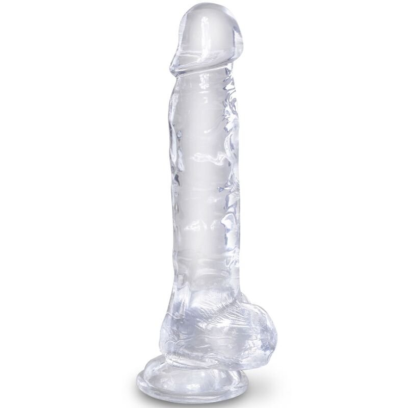 King Cock - Pénis Réaliste Transparent avec Boules 16.5 Cm - Gabychou - Godes ceinture